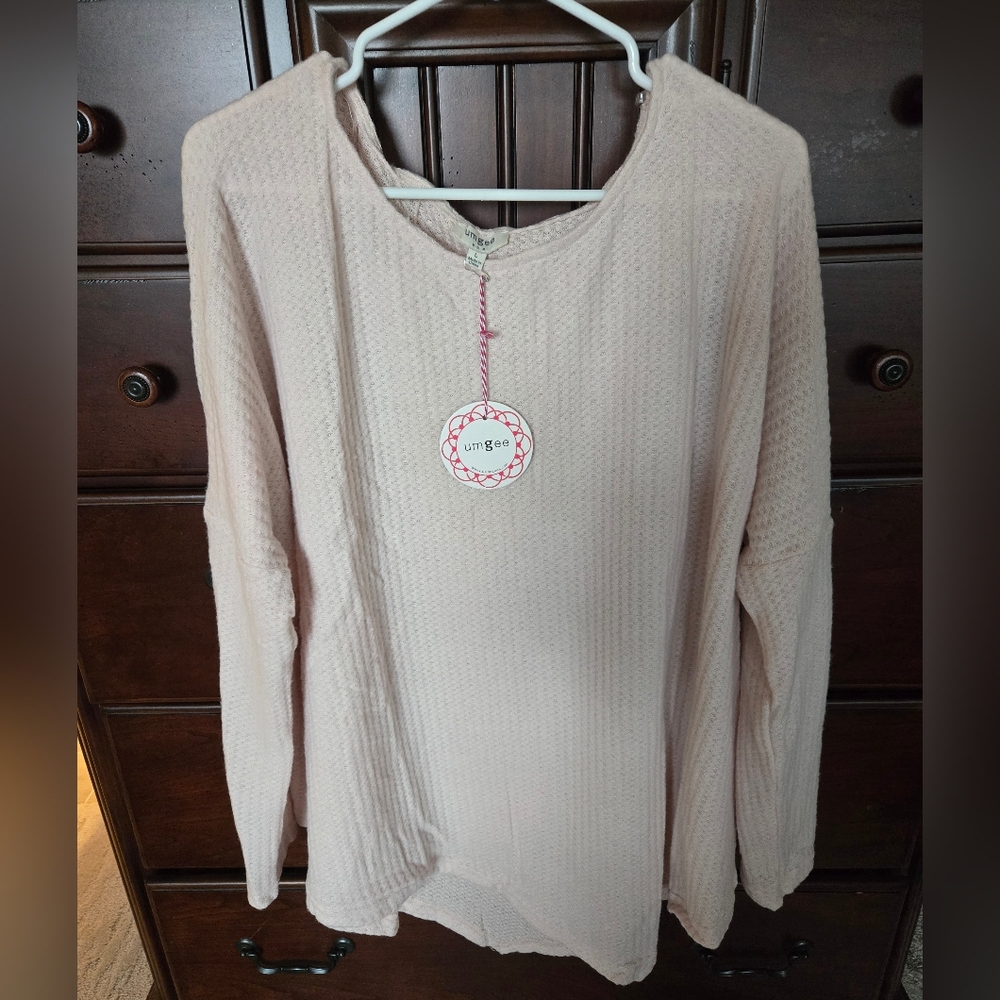 NWT, Umgee, Cream Long Sleeve Cozy Tunic, Sz. L & M